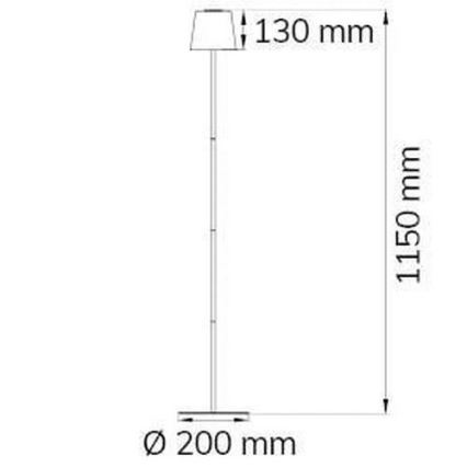 Wofi 3015.01.64.9000 - LED Dimmable φωτιστικό δαπέδου αφής GENK LED/2W/5V 2000 mAh