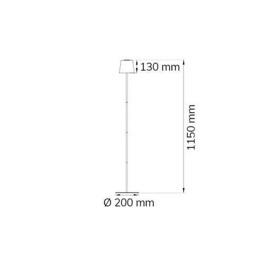 Wofi 3015.01.64.9000 - LED Dimmable φωτιστικό δαπέδου αφής GENK LED/2W/5V 2000 mAh