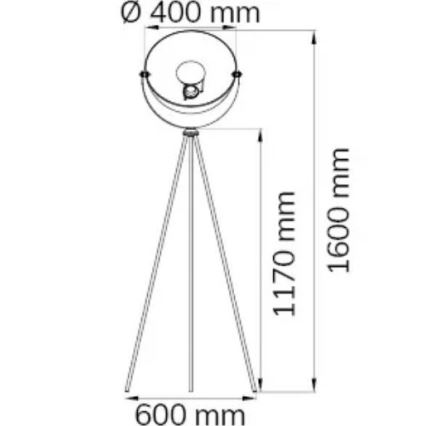 Wofi 3019.01.10.7000 - Επιδαπέδια λάμπα MONA 1xE27/40W/230V