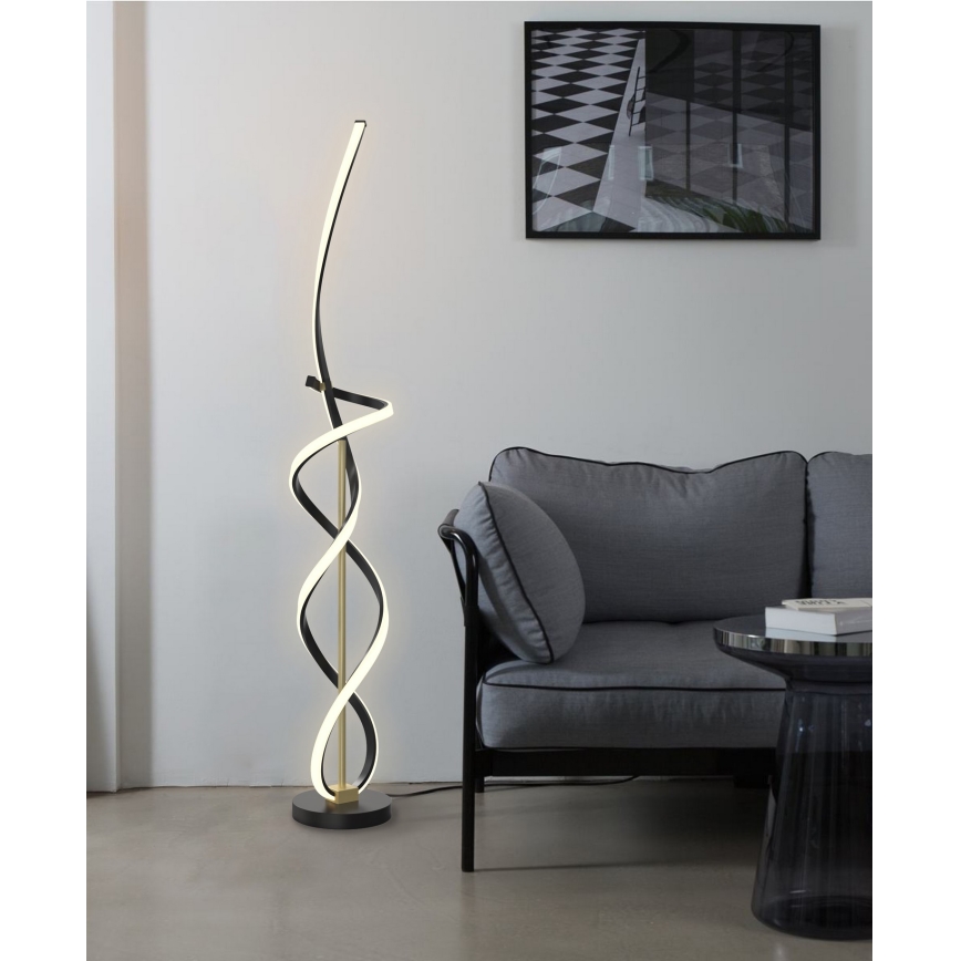 Wofi 3134-104 - Επιδαπέδια λάμπα dimming LED INDIGO LED/31W/230V μαύρο/χρυσαφί