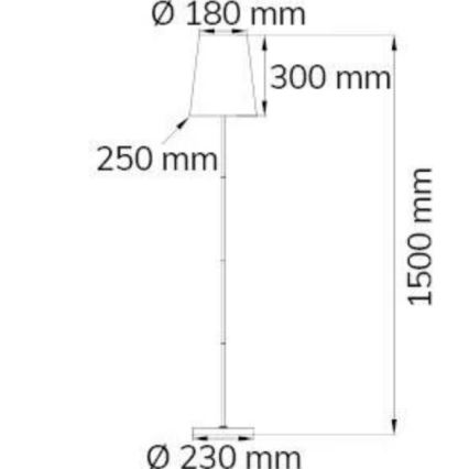 Wofi 3329.01.06.6000 - Επιδαπέδια λάμπα FYNN 1xE27/60W/230V λευκό