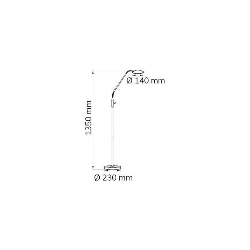 Wofi 3446.01.06.7000 - Επιδαπέδια λάμπα dimming LED ORTA LED/12W/230V