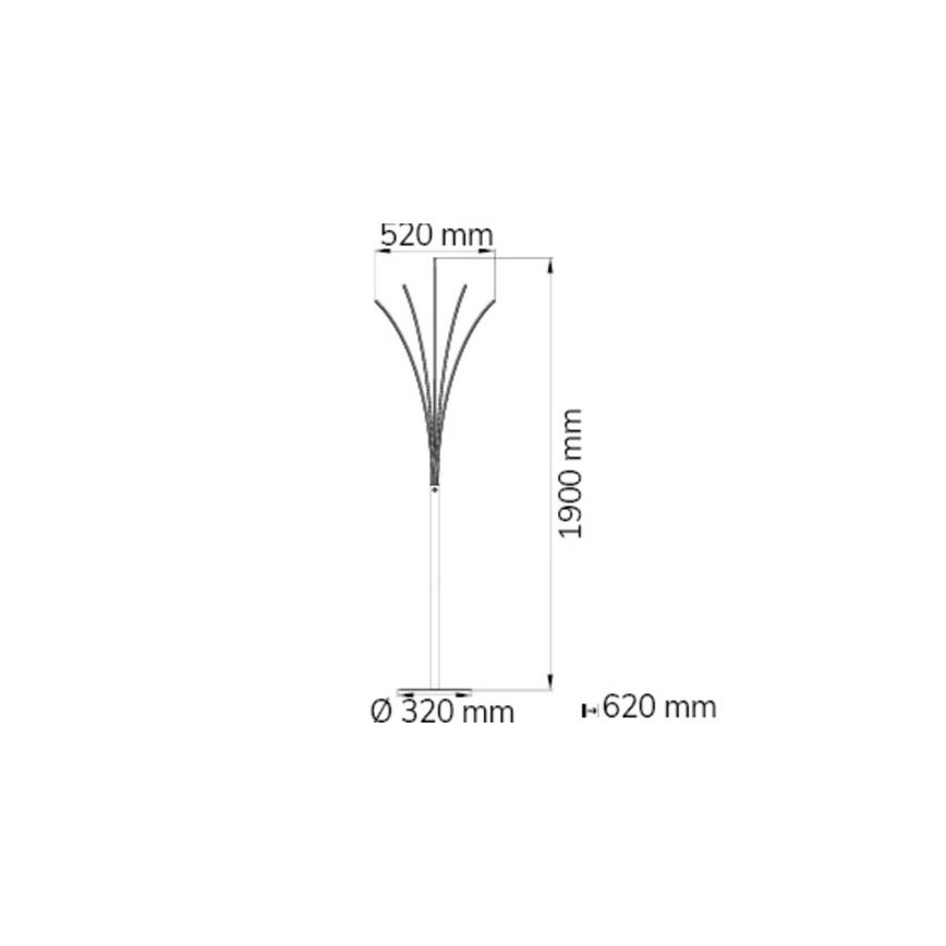 Wofi 3557.05.01.0000 - Επιδαπέδια λάμπα dimming LED BENETT LED/24W/230V