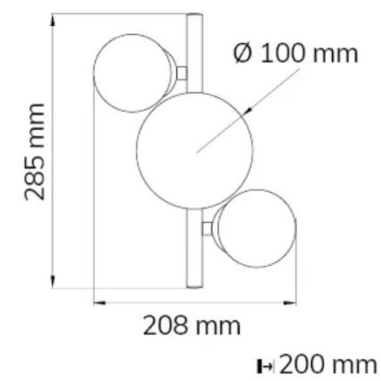 Wofi 4014.03.24.9000 - Φωτιστικό τοίχου LED VILLA 3xG9/3W/230V μαύρο χρώμιο