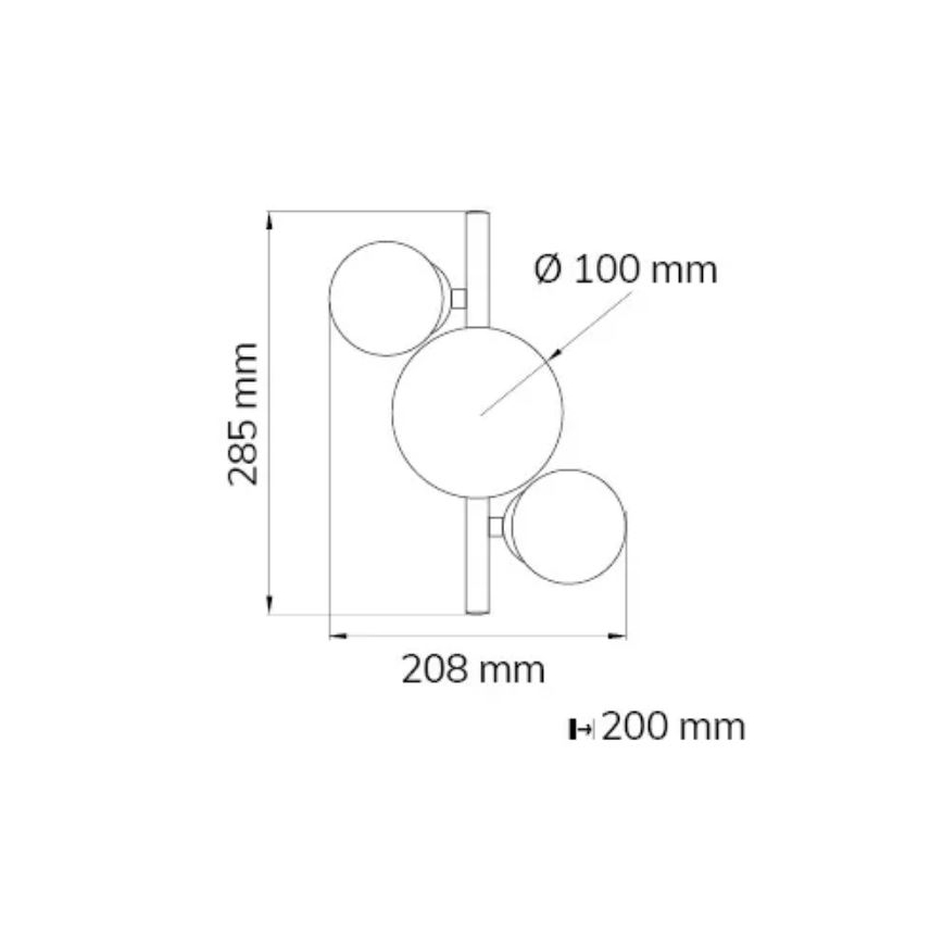 Wofi 4014.03.24.9000 - Φωτιστικό τοίχου LED VILLA 3xG9/3W/230V μαύρο/γυαλιστερό χρώμιο