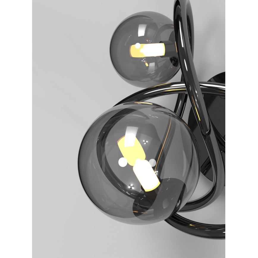 Wofi 4014-205 - Φωτιστικό τοίχου LED NANCY 2xG9/3,5W/230V μαύρο/γυαλιστερό χρώμιο