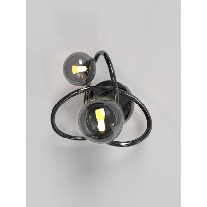 Wofi 4014-205 - Φωτιστικό τοίχου LED NANCY 2xG9/3,5W/230V μαύρο/γυαλιστερό χρώμιο