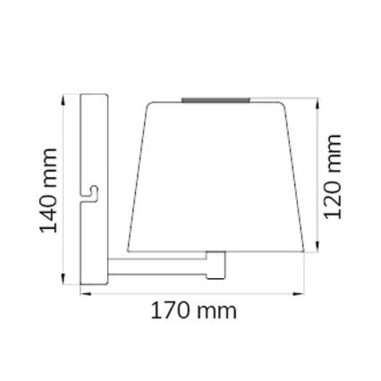 Wofi 4015.01.64.9000 - LED Dimmable φωτιστικό τοίχου GENK LED/2W/5V 2500 mAh