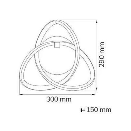 Wofi 4134.01.88.9000 - Φωτιστικό τοίχου LED INDIGO LED/14W/230V