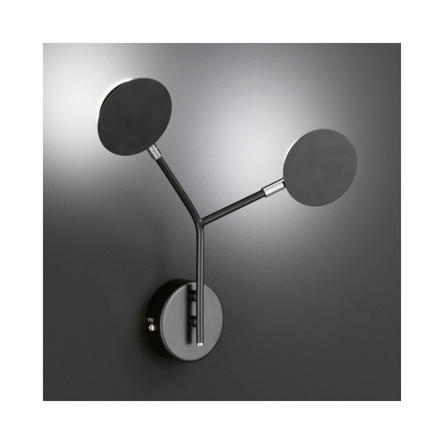 Wofi 446602109000 - LED Επιτοίχιο φωτιστικό BELIZE 2xLED/5W/230V 3000K μαύρο