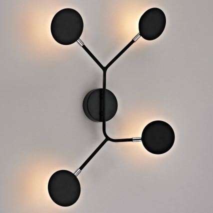 Wofi 446604109000 - LED Επιτοίχιο φωτιστικό BELIZE 4xLED/5W/230V 3000K μαύρο