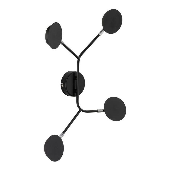 Wofi 446604109000 - Φωτιστικό τοίχου LED BELIZE 4xLED/5W/230V 3000K μαύρο