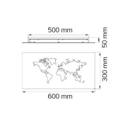Wofi 4556.01.50.9600 - Διακοσμητικό φωτιστικό τοίχου LED LINDA LED/26W/230V 3000K
