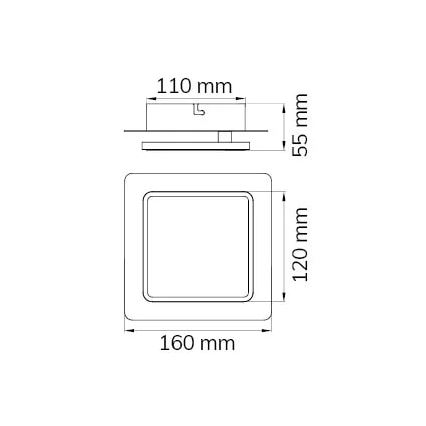 Wofi 4785.01.10.9000 - Φωτιστικό τοίχου LED SUTTER LED/4,5W/230V 3000K μαύρο