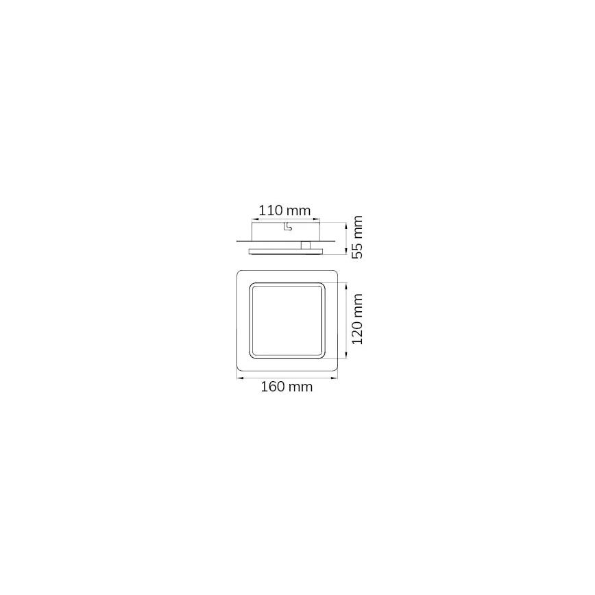 Wofi 4785.01.10.9000 - Φωτιστικό τοίχου LED SUTTER LED/4,5W/230V 3000K μαύρο