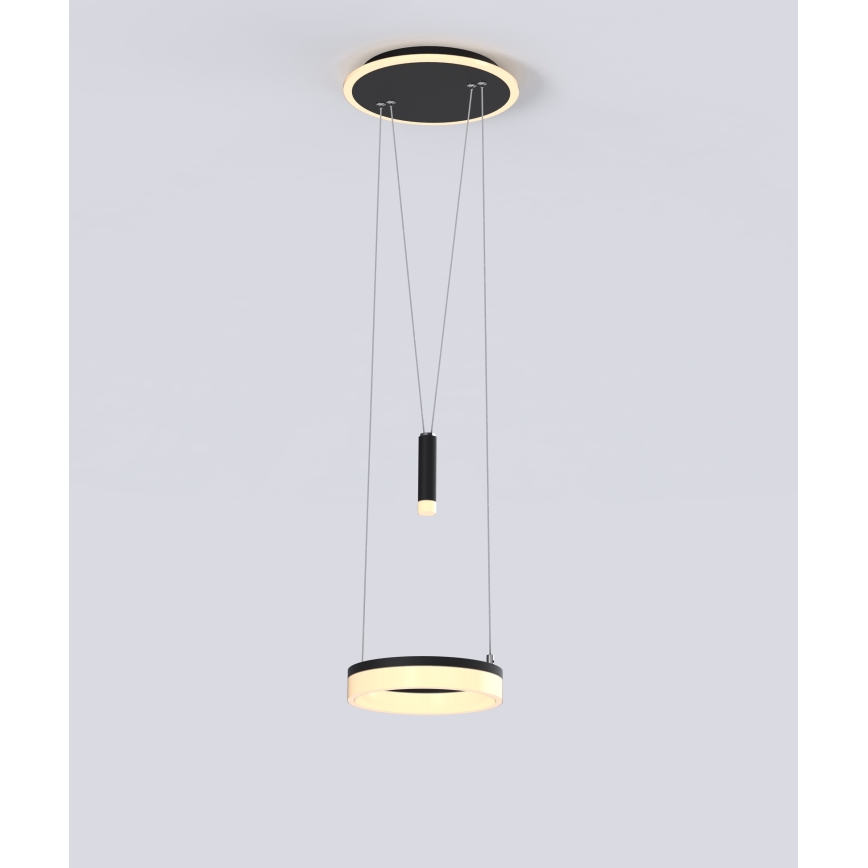 Wofi 6054-302 - Led Dimmable κρεμαστό φωτιστικό οροφής JESSE LED/15,5W/230V μαύρο