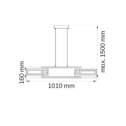 Wofi 6133.03.64.9000 - Led Dimmable κρεμαστό φωτιστικό οροφής MURIEL LED/26W/230V