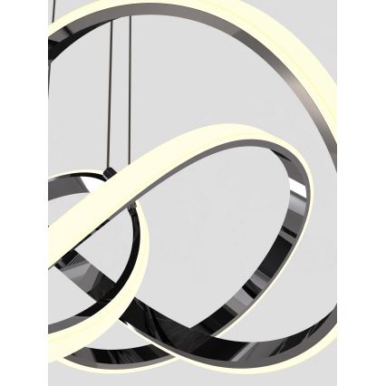 Wofi 6134-105L - Led Dimmable κρεμαστό φωτιστικό οροφής INDIGO LED/50W/230V μαύρο/γυαλιστερό χρώμιο
