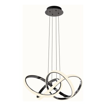 Wofi 6134-105L - Led Dimmable κρεμαστό φωτιστικό οροφής INDIGO LED/50W/230V μαύρο/γυαλιστερό χρώμιο