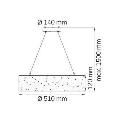 Wofi 6370.01.70.7000 -Κρεμαστό φωτιστικό οροφής LED LEIKA LED/21W/230V