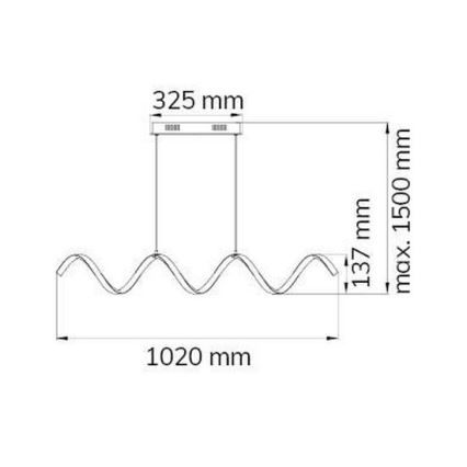 Wofi 6398.01.15.7000 - Led Dimmable κρεμαστό φωτιστικό οροφής RUSSELL LED/32W/230V