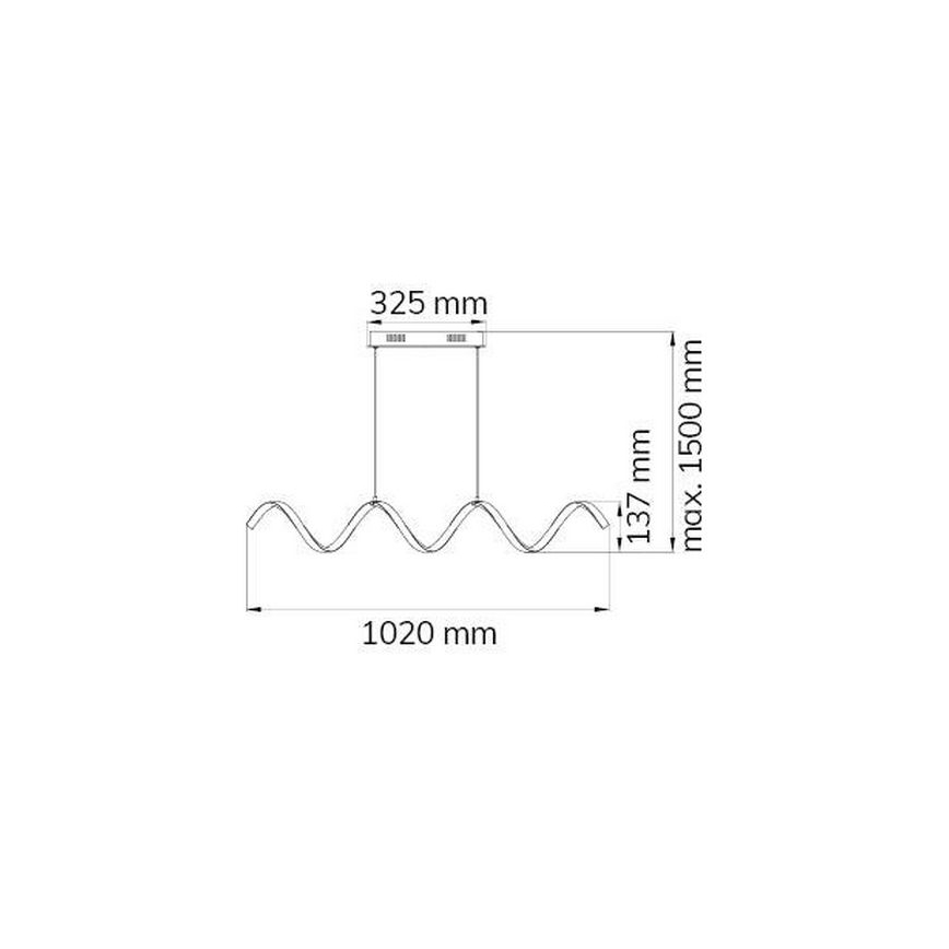 Wofi 6398.01.15.7000 - Led Dimmable κρεμαστό φωτιστικό οροφής RUSSELL LED/32W/230V