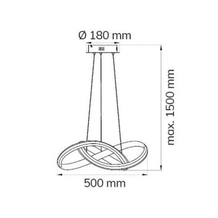 Wofi 6823.01.10.9500 - Led Dimmable κρεμαστό φωτιστικό οροφής SOLO LED/28W/230V