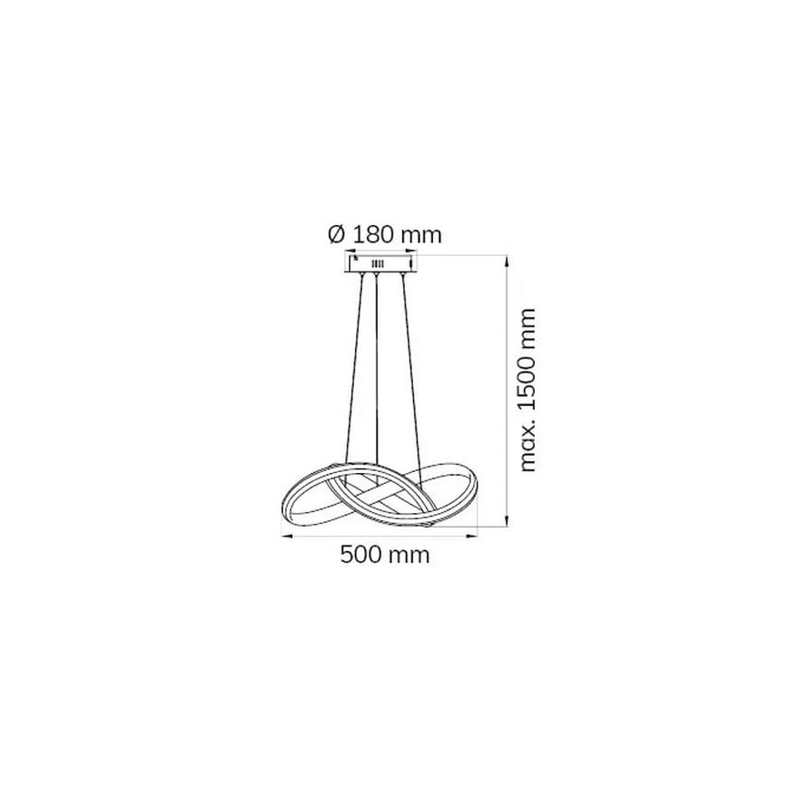 Wofi 6823.01.10.9500 - Led Dimmable κρεμαστό φωτιστικό οροφής SOLO LED/28W/230V