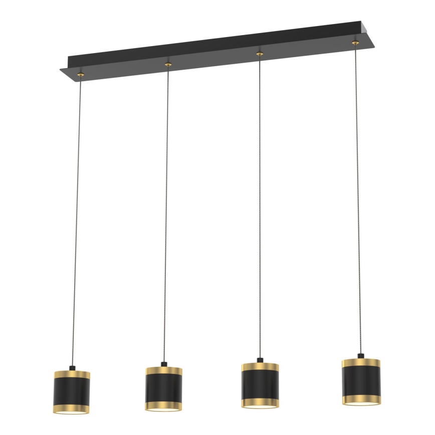 Wofi 7003-404 - Led Dimmable κρεμαστό φωτιστικό οροφής TOULOUSE LED/34W/230V μαύρο/χρυσαφί