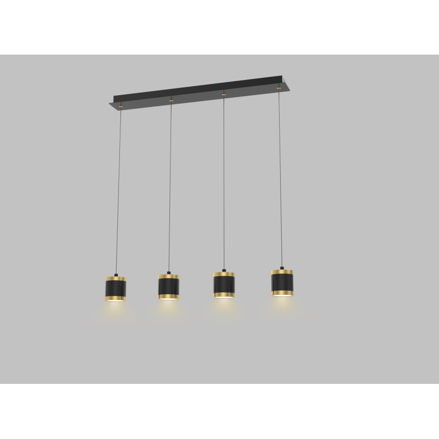 Wofi 7003-404 - Led Dimmable κρεμαστό φωτιστικό οροφής TOULOUSE LED/34W/230V μαύρο/χρυσαφί