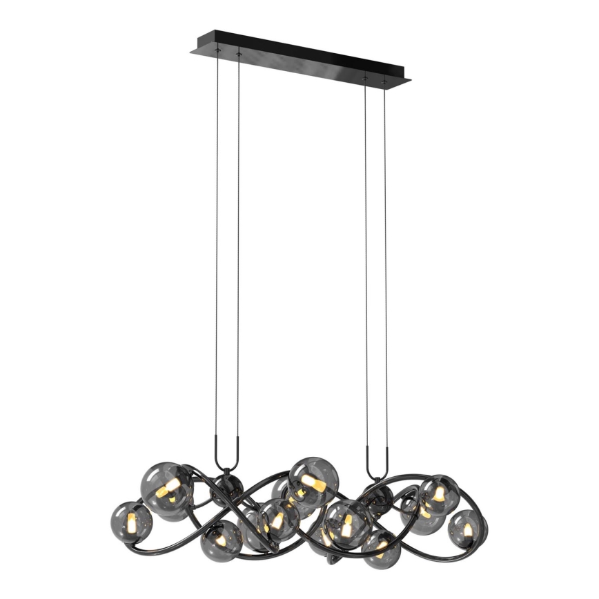 Wofi 7014-1405 -  Κρεμαστό φωτιστικό οροφής LED NANCY 14xG9/3,5W/230V μαύρο/γυαλιστερό χρώμιο