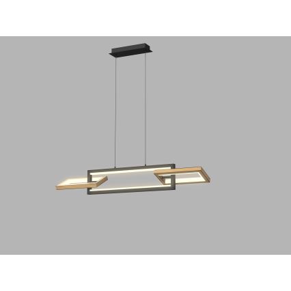 Wofi 7022-306- Led Dimmable κρεμαστό φωτιστικό οροφής MATERA LED/30W/230V μαύρο/καφέ