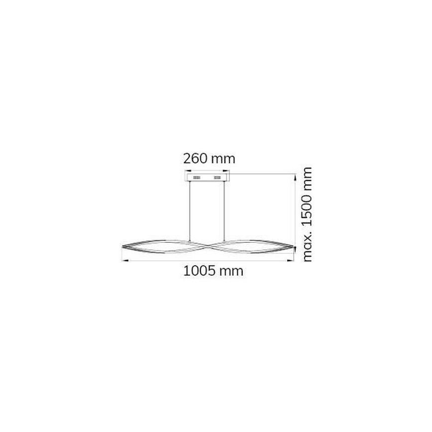 Wofi 7152.02.01.6000 - Led Dimmable κρεμαστό φωτιστικό οροφής IDANA 2xLED/13,5W/230V