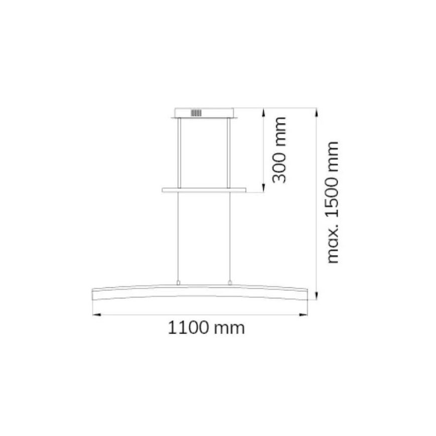 Wofi 7230.01.64.6000 - Led Dimmable κρεμαστό φωτιστικό οροφής FERROL LED/28W/230V