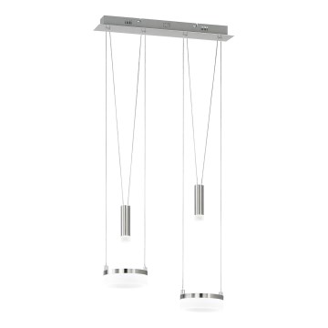 Wofi 7263.04.54.6000 - Led Dimmable κρεμαστό φωτιστικό οροφής JETTE 2xLED/7,5W/230V + 2xLED/1W