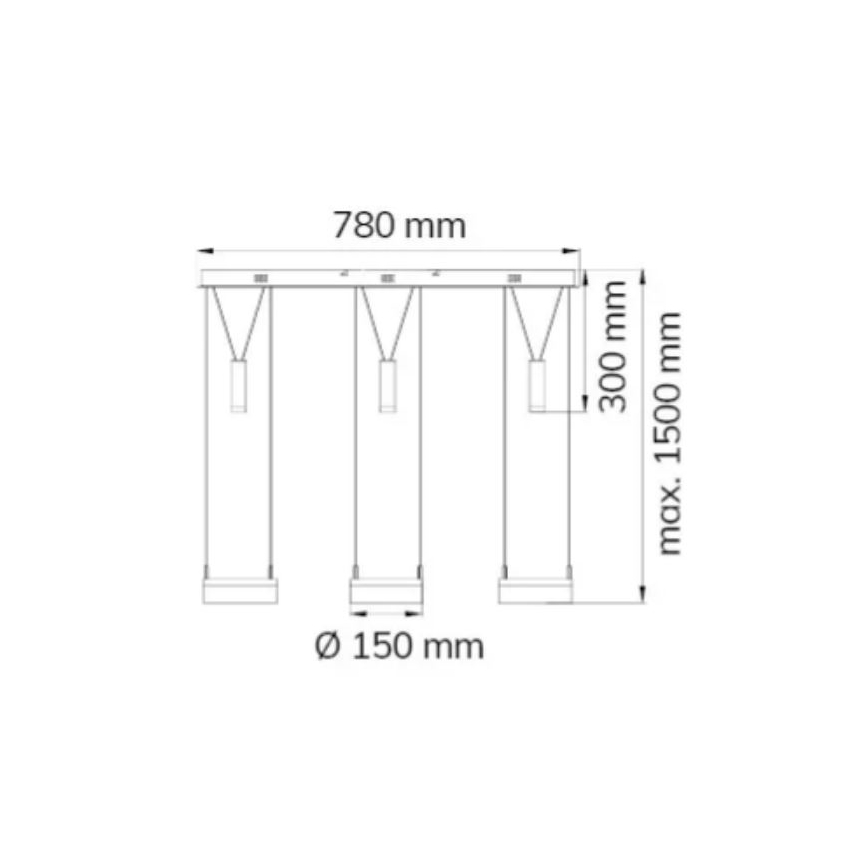 Wofi 7263.06.54.6000 - Led Dimmable κρεμαστό φωτιστικό οροφής JETTE 3xLED/7,5W/230V + 3xLED/1W