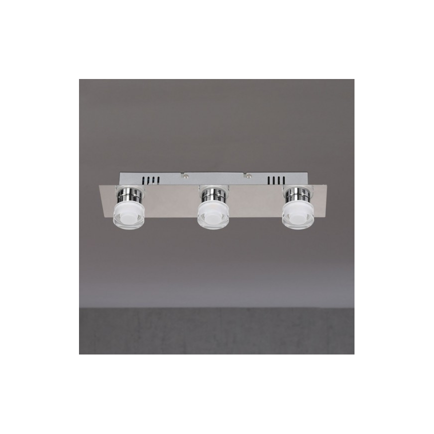 Wofi 7848.03.54.0044 -LED  Φωτιστικό οροφής μπάνιου LORIENT 3xLED/4W/230V IP23