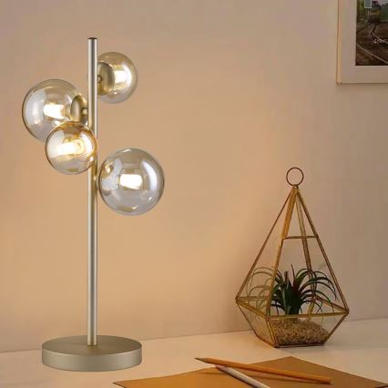 Wofi 8014.04.14.9000 - Επιτραπέζια λάμπα LED  VILLA 4xG9/3W/230V χρυσαφί