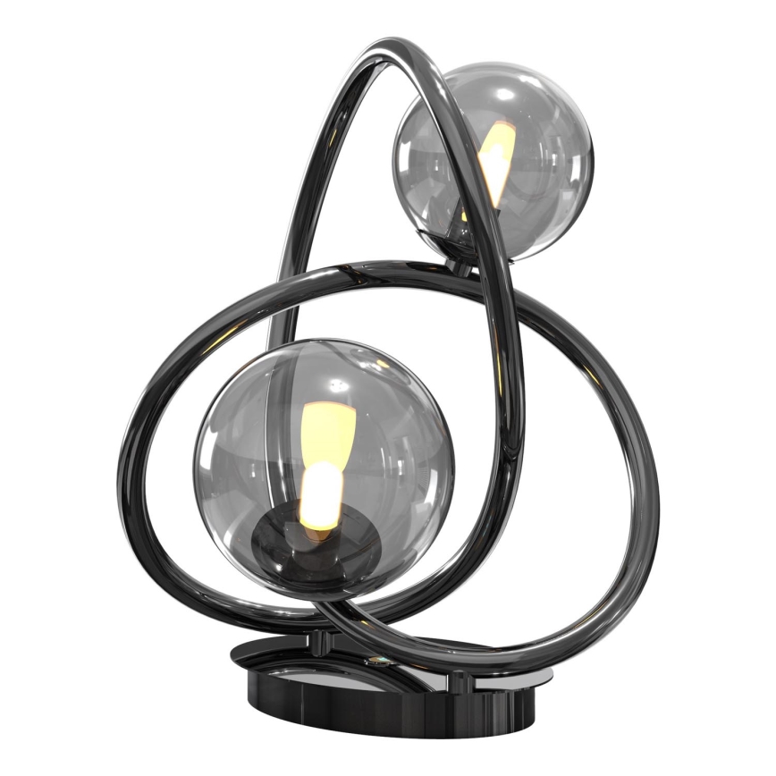 Wofi 8014-205 - Επιτραπέζιο φωτιστικό LED NANCY 2xG9/3,5W/230V μαύρο/γυαλιστερό χρώμιο