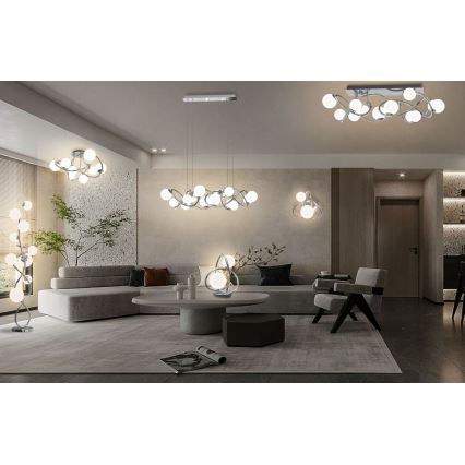 Wofi 8014-207 - Επιτραπέζια λάμπα LED NANCY 2xG9/3,5W/230V γυαλιστερό χρώμιο