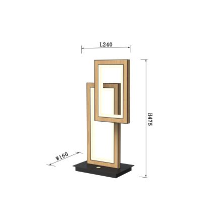 Wofi 8023-206 - Επιτραπέζια λάμπα αφής dimming LED PESCARA LED/21W/230V