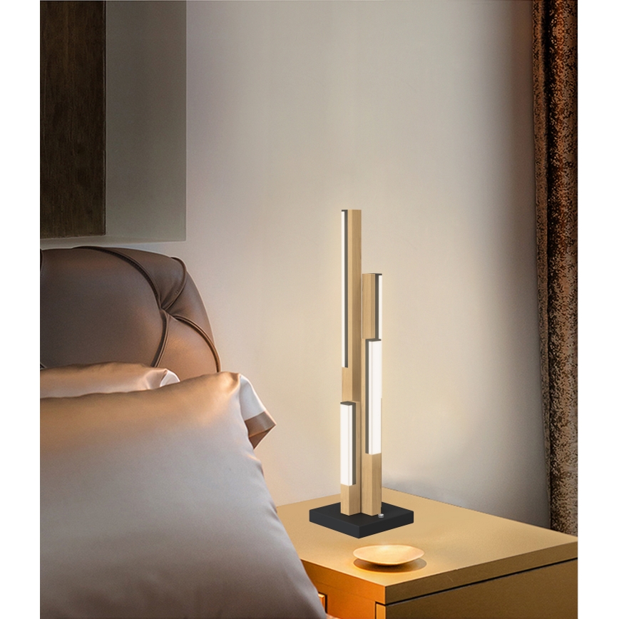 Wofi 8032-406 - LED επιτραπέζιο φωτιστικό με αφής και ρύθμιση φωτεινότητας CATANIA LED/10,5W/230V από καουτσουκόδεντρο