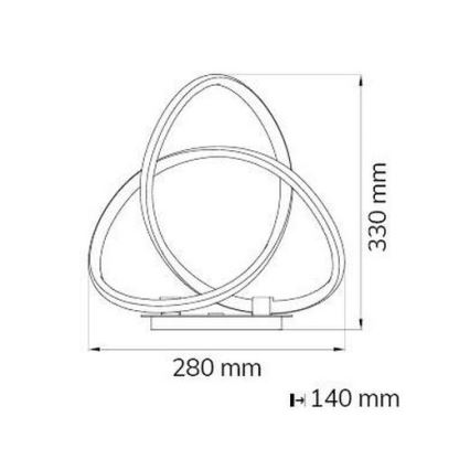 Wofi 8134.01.88.9000 - Επιτραπέζια λάμπα dimming LED INDIGO LED/19W/230V