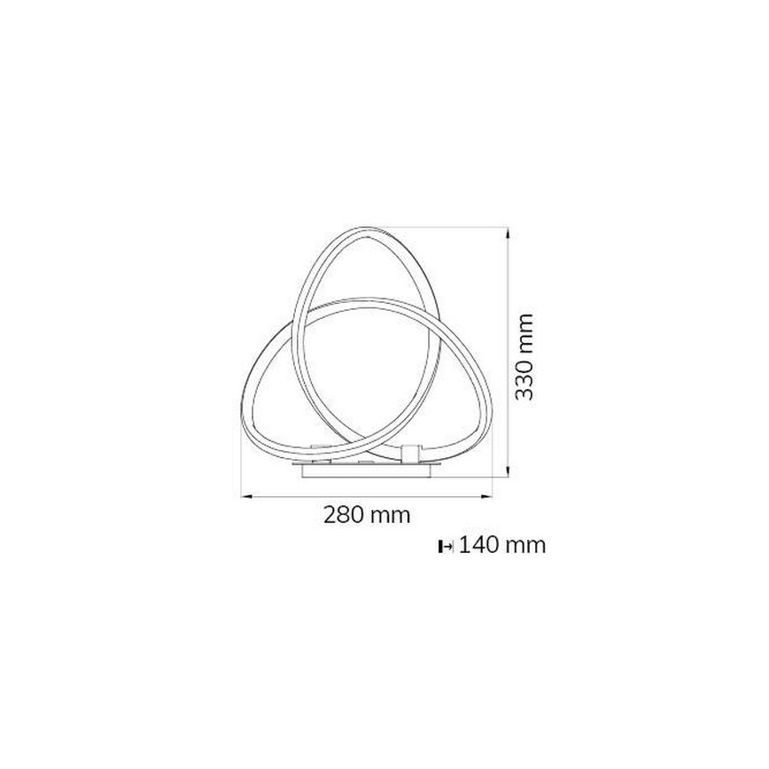 Wofi 8134.01.88.9000 - Επιτραπέζια λάμπα dimming LED INDIGO LED/19W/230V