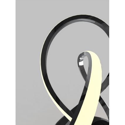 Wofi 8134-105 - LED Επιτραπέζια λάμπα αφής dimming INDIGO LED/10,5W/230V μαύρο/γυαλιστερό χρώμιο