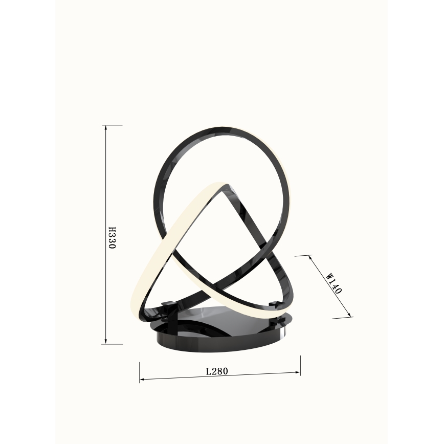 Wofi 8134-105 - LED Επιτραπέζια λάμπα αφής dimming INDIGO LED/10,5W/230V μαύρο/γυαλιστερό χρώμιο