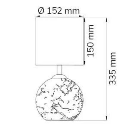 Wofi 8149.02.13.6012 - Eπιτραπέζια λάμπα CARMEN 1xE14/40W/230V + 1xG9/10W χρυσαφί