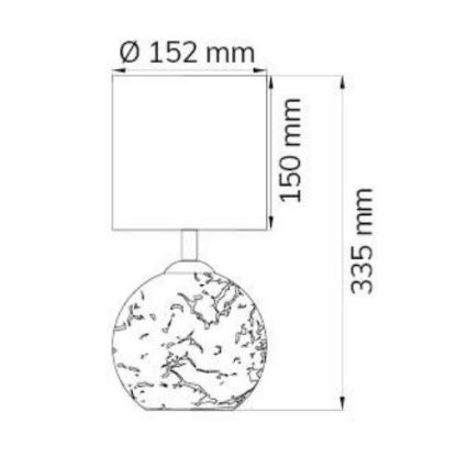 Wofi 8149.02.70.6006 - Eπιτραπέζια λάμπα CARMEN 1xE14/40W/230V + 1xG9/10W ασήμι