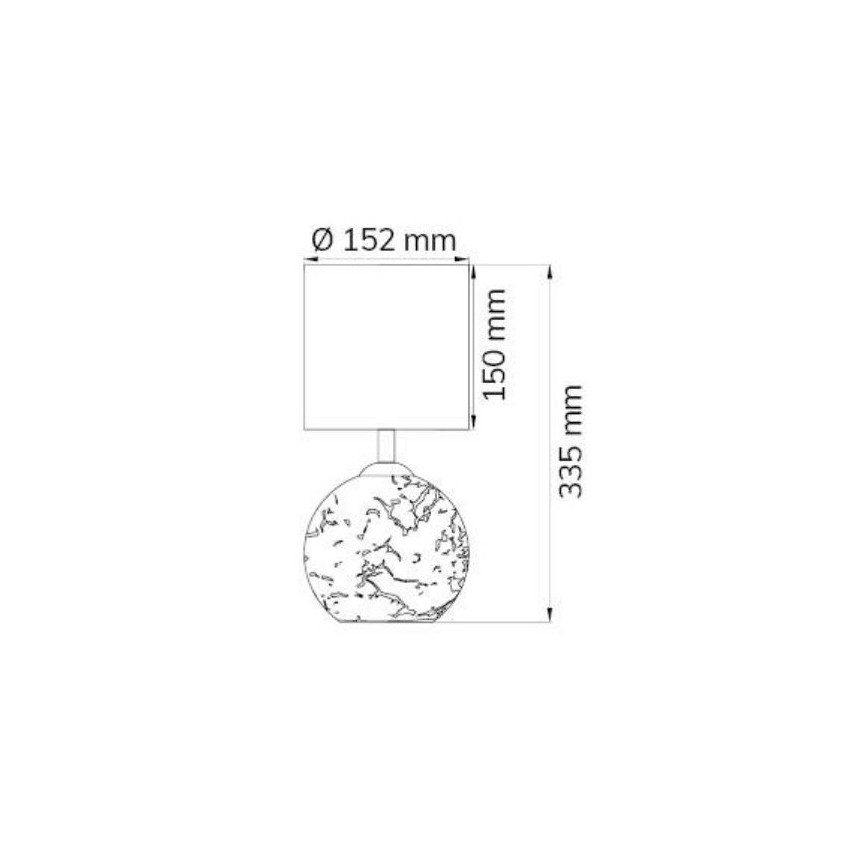 Wofi 8149.02.70.6006 - Eπιτραπέζια λάμπα CARMEN 1xE14/40W/230V + 1xG9/10W ασήμι