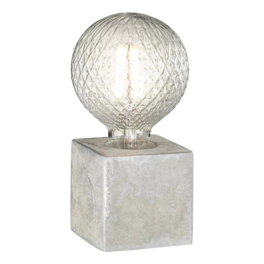 WOFI 8213.01.50.7000 - Eπιτραπέζιο φωτιστικό BROAD 1xE27/10W/230V τσιμέντο